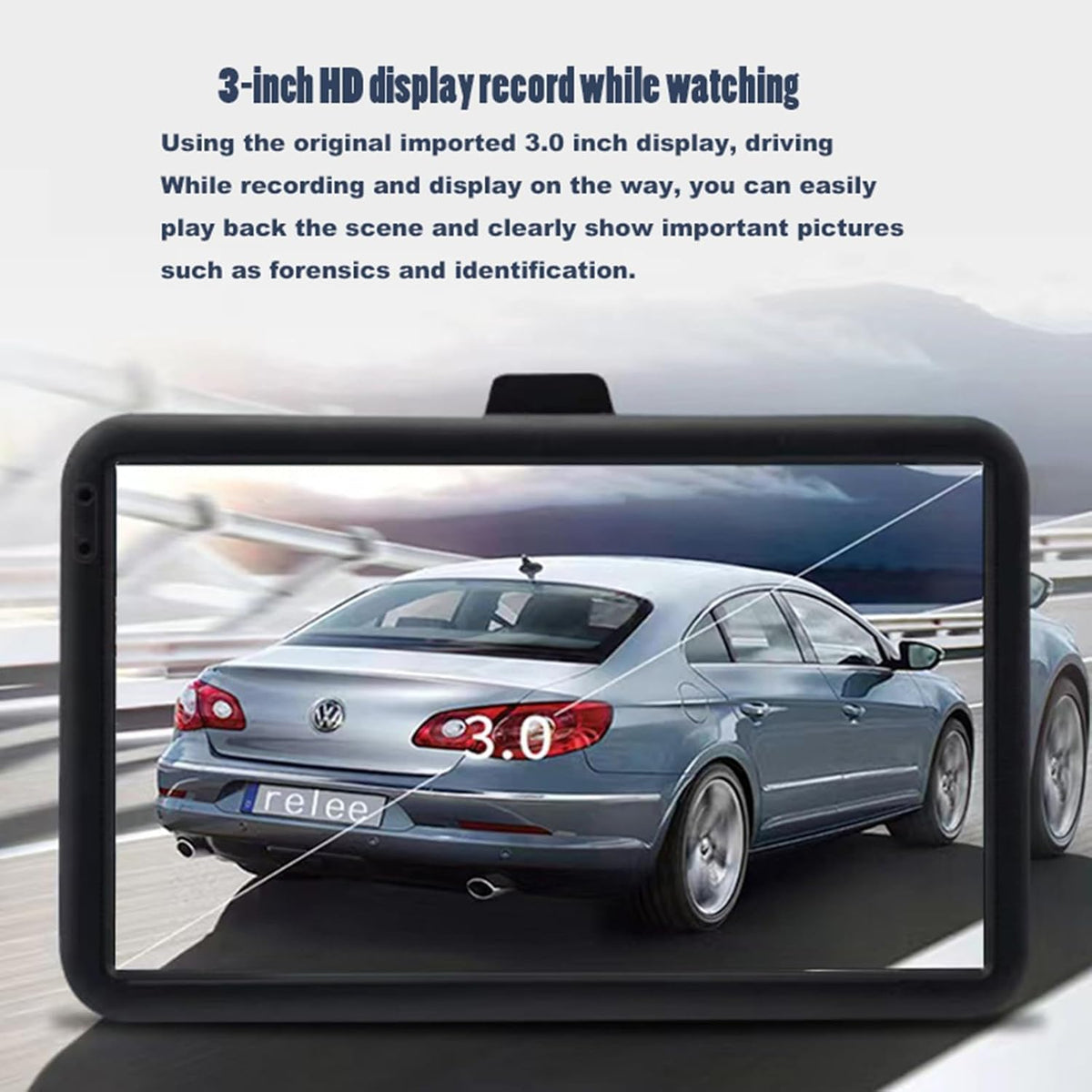 1080P Full HD Dash Cam, 3-Inch Dashboard Camera with 170° Ultra-Wide Angle, Superior Night Vision & Low Light, Built-in Loop Recording, G-Sensor Emergency Lock, Compact Design