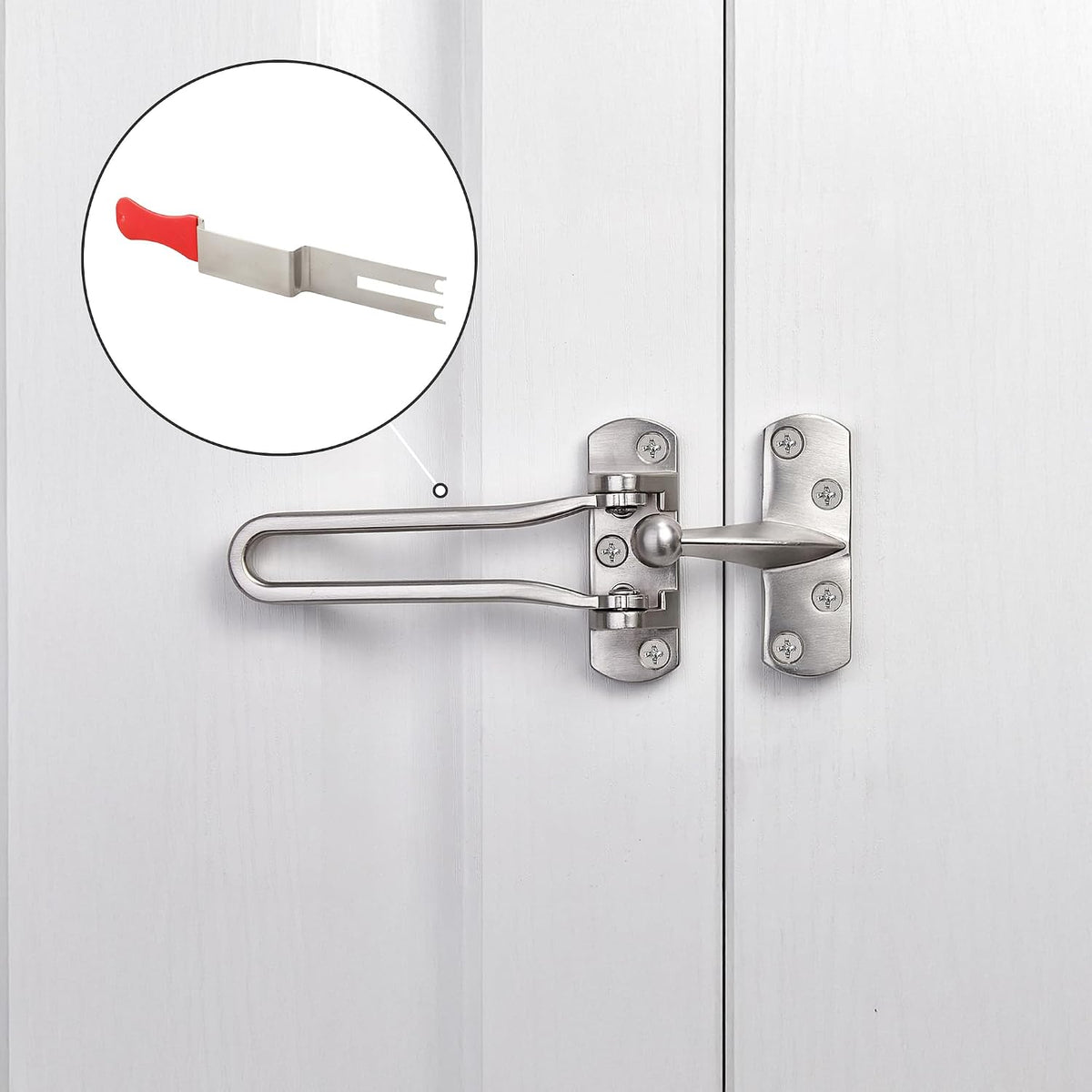 FHC Emergency Access Tool, Stainless Steel Material, Stainless Steel Finish, Universal Door Unlock Design, Rubber Grip Sleeve for Service and Maintenance Applications