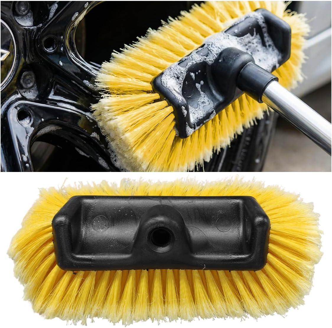 11" Car Wash Brush Head, Soft Bristle Auto Cleaning Brush (Blue)