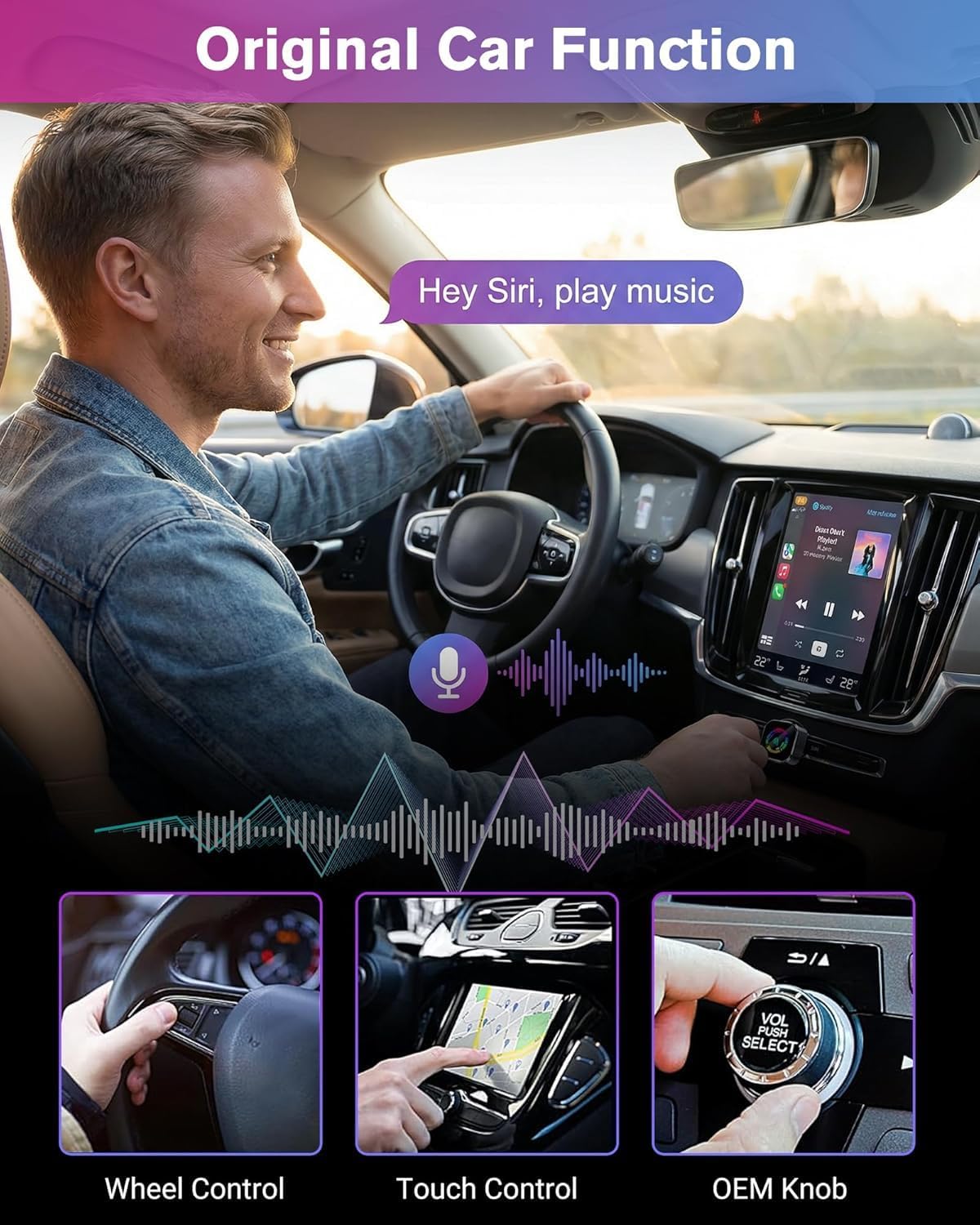 Ablink 2026 Upgarded Wireless CarPlay Adapter for iPhone & Android