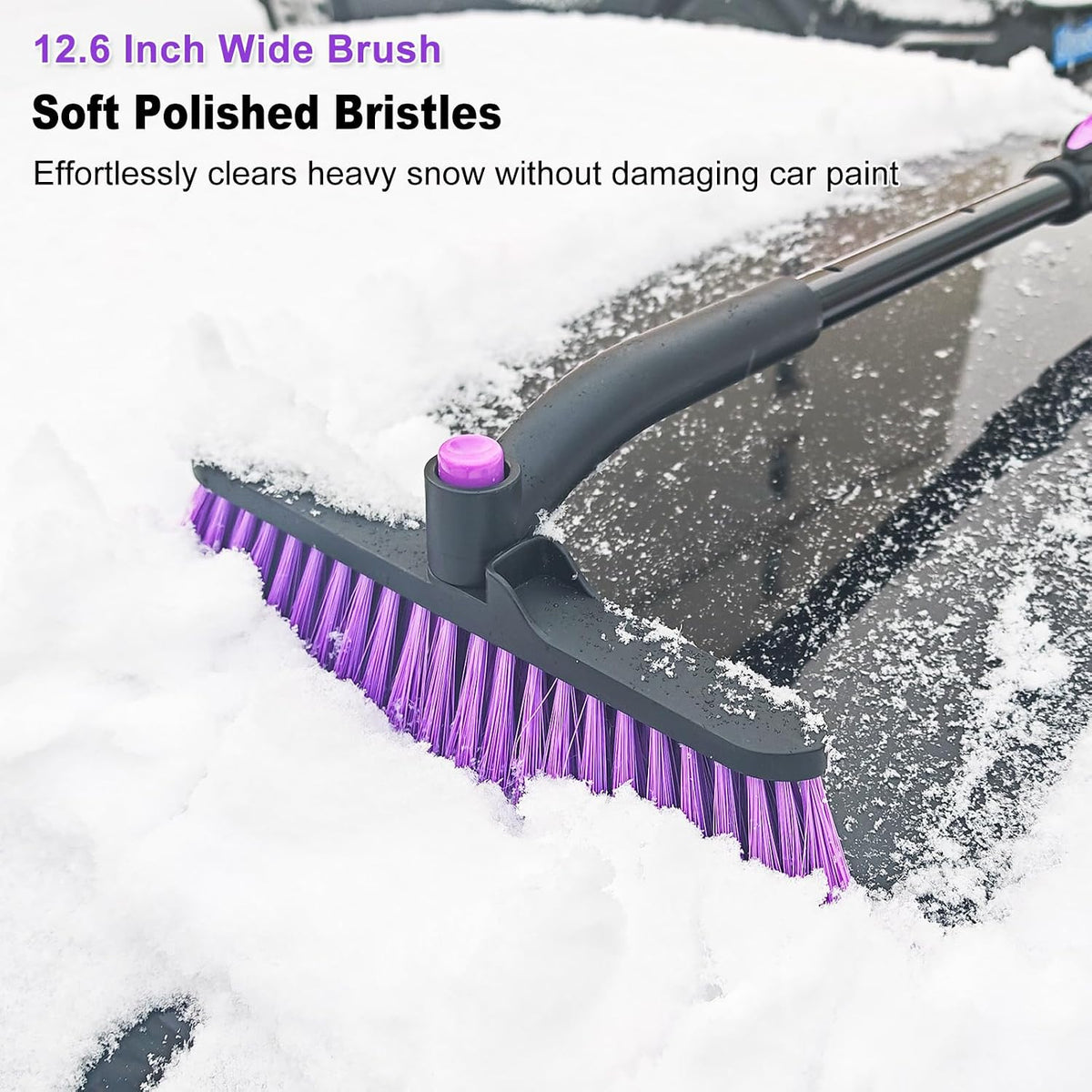 HEEYA 44 Inch Snow Brush for SUV, Ice Scraper for Car Windshield Window