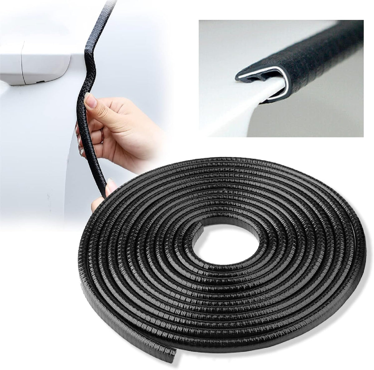 Car Door Edge Guards Clear, 32Ft Rubber Seal Protector U Shape Edge Trim Car Door Edge Protection Fit for Most Car
