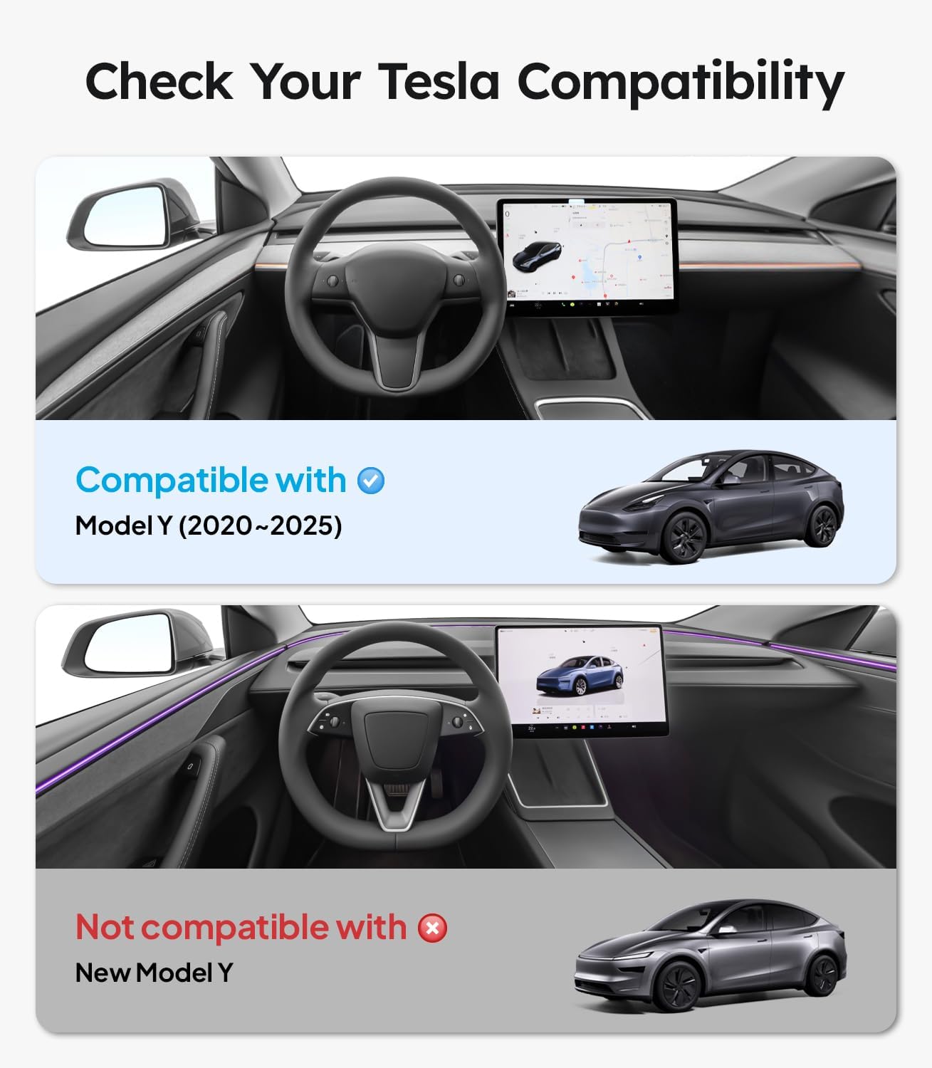 Wigoo Upgrade Tesla Model Y Accessories Rear Center Console Organizer [Partitioned Storage & Stable Installation] Backseat Storage Box for Tesla Model Y 2020~2025 (Not Fit Model Y Juniper)