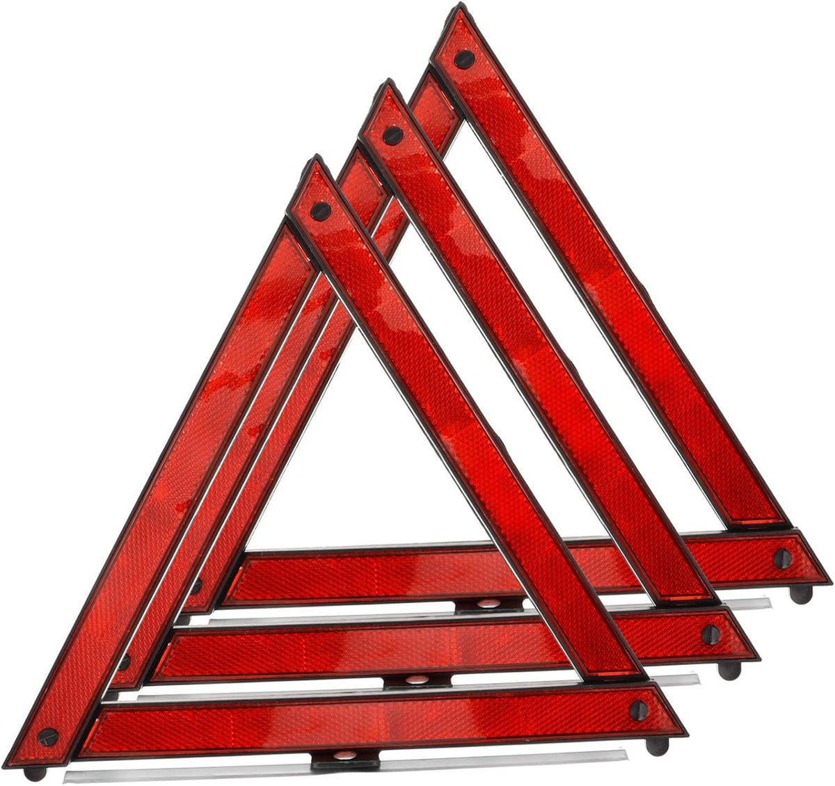 3pcs Reflective Warning Triangles for Road Emergency Traffic Safety