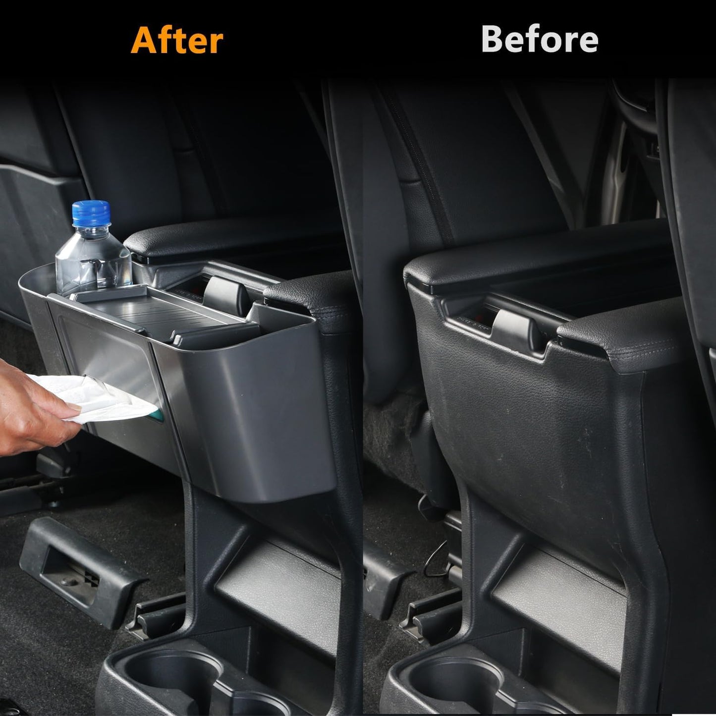 JYCDC Rear Armrest Storage Box Compatible with Toyota Sienna 2022–2026, 2nd Row Armrest Organizer for Center Console Area, Interior Accessories