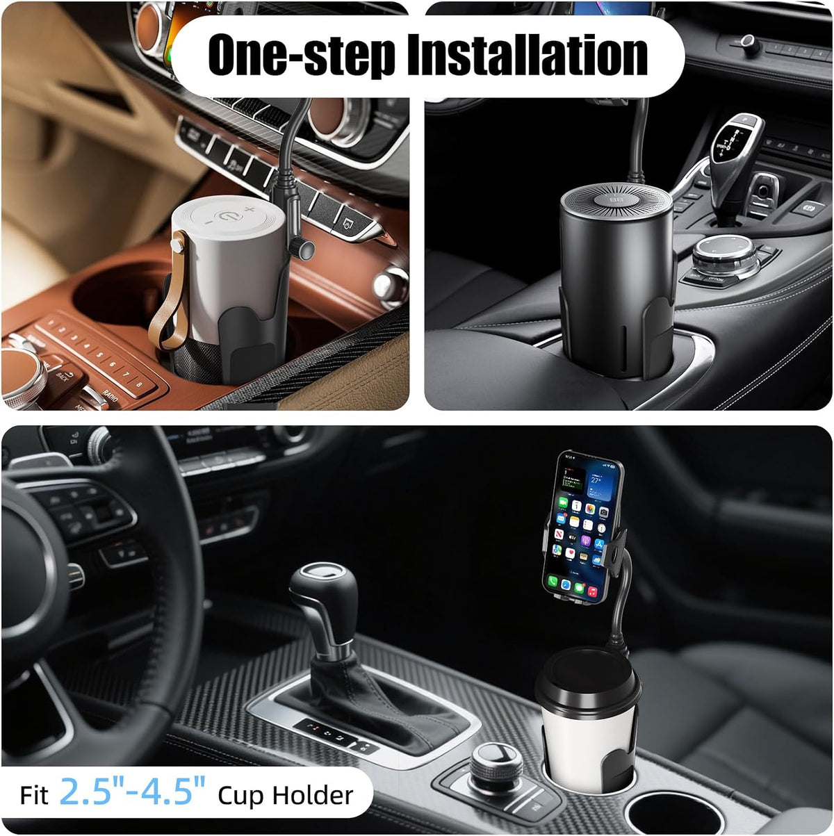 Cup Holder Phone Holder for Car 360° Adjustable, Car Phone Mount