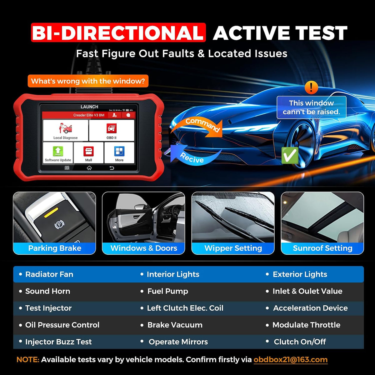 LAUNCH Creader Elite V3.0 for BMW OBD2 Scanner, All Reset Full System Tool