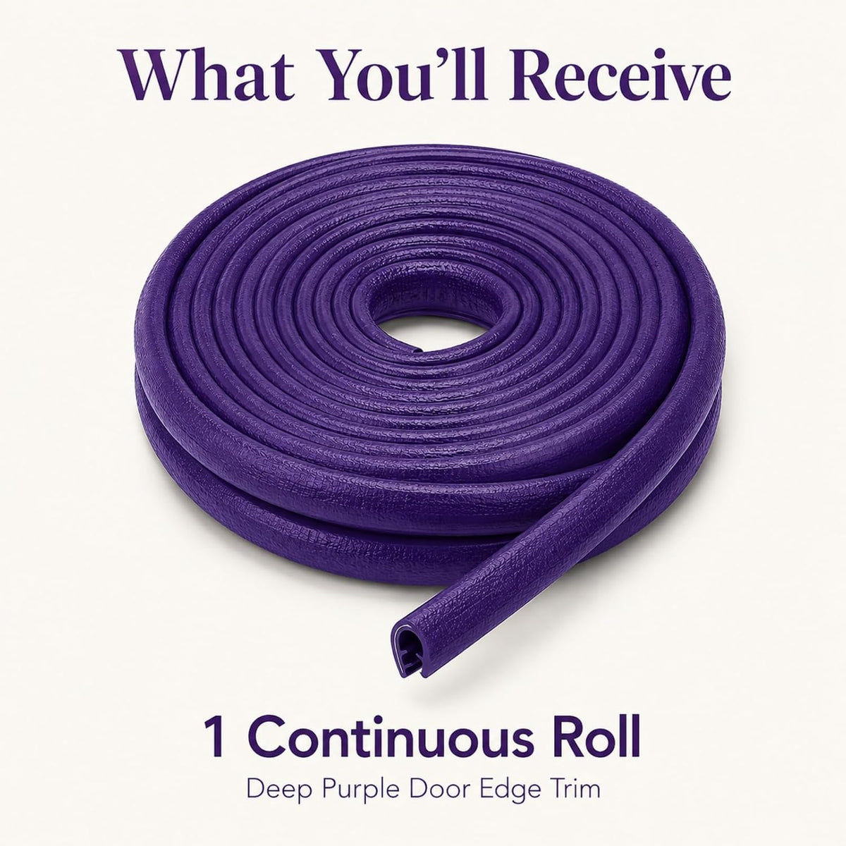 32FT Purple Car Door Edge Guard,U-Shape Rubber Trim Retaining Buckle Inside