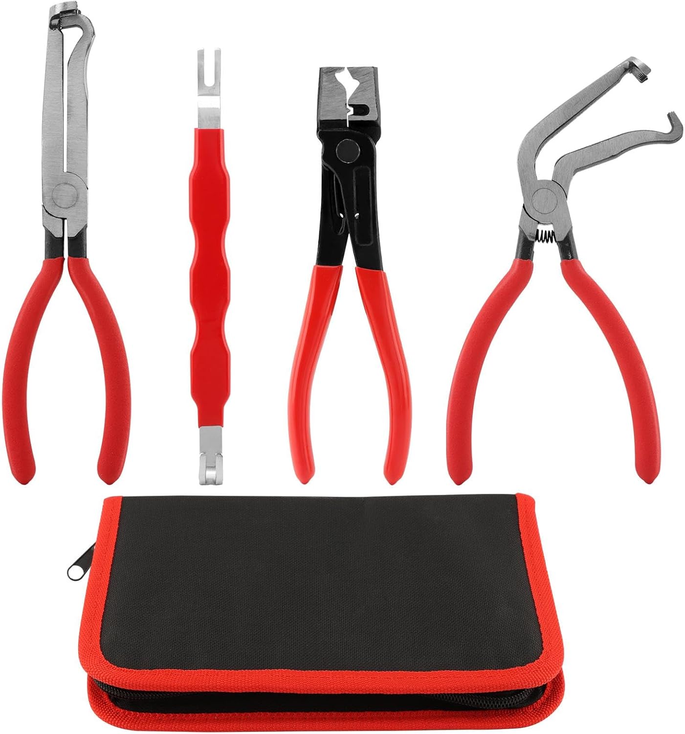 4 Pieces Electrical Disconnect Pliers for Cars, Electrical Connector Separator Tool and Automotive Connector Disconnect Pliers - with Storage Case