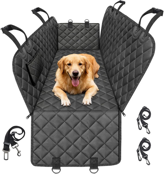 Viaviat Dog Car Seat Cover,Pets Back Seat Extender,600D Heavy Durable 100% Waterproof Scratchproof Soft Dogs Hammock, Nonslip Backseat Protector for Cars Trucks SUVs