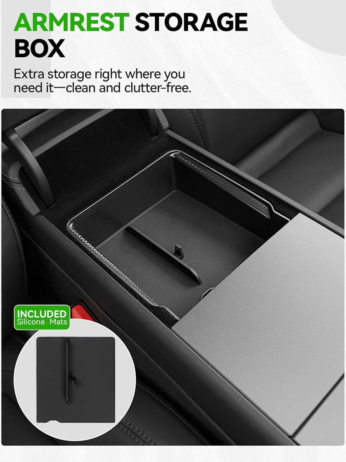 10PCS Center Console Organizer Tray for 2025 2026 Tesla Model Y Juniper Accessories, Under Seat Storage Armrest Hidden Storage Box Cup Holder Charger Pad for Tesla ModelY Juniper (Not fit Standard)