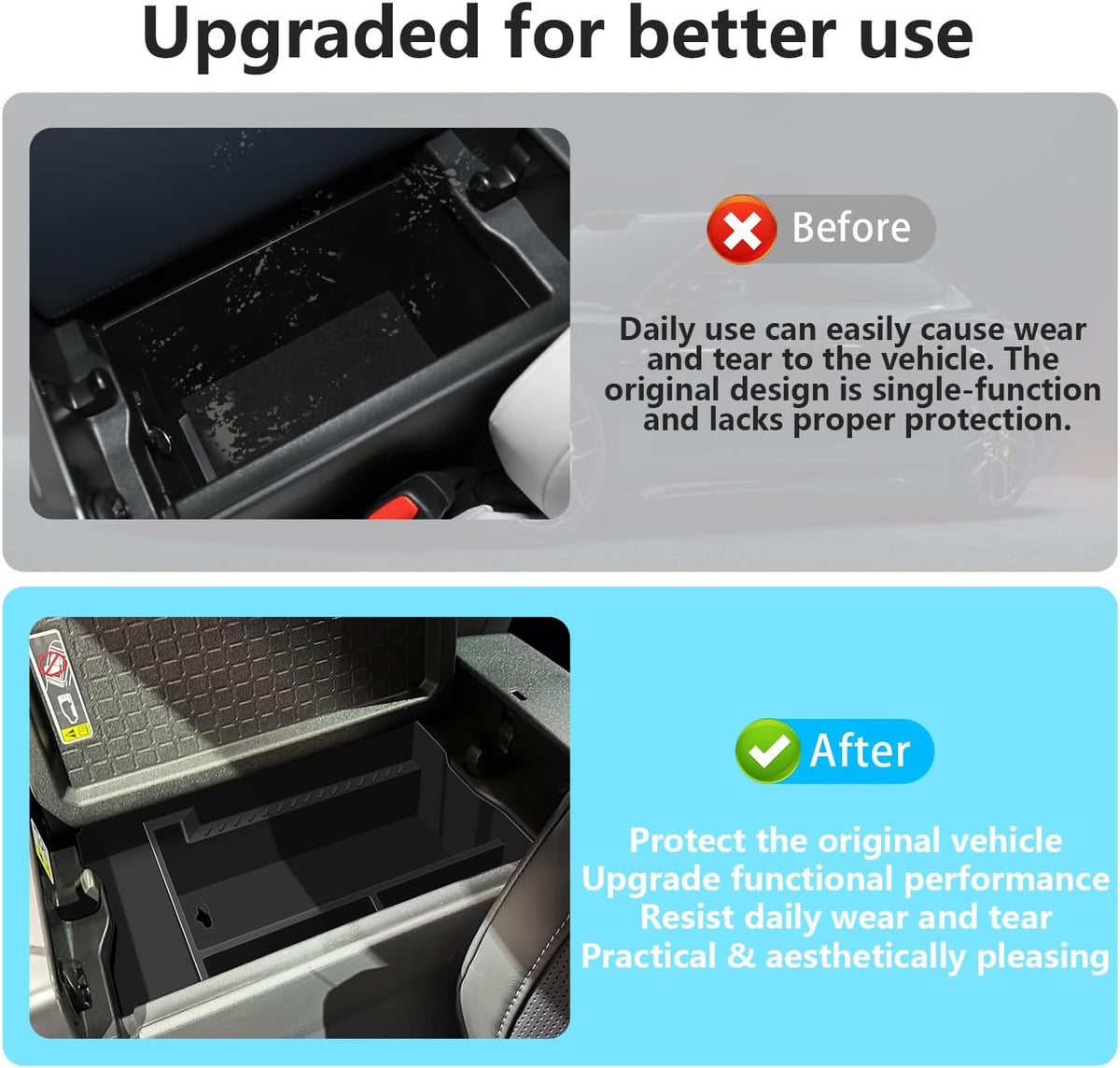 Center Console Organizer for Toyota RAV4 2026 Accessories Storage Tray
