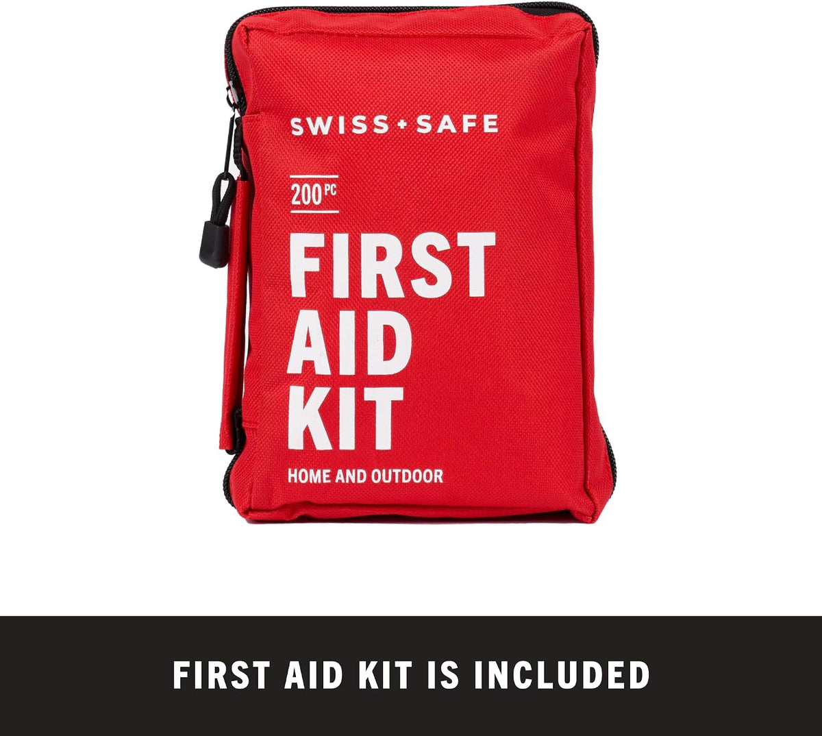 Swiss Safe 2-in-1 First Aid Kit for Car, Travel & Home, Businesses - Bonus Mini Kit for Medical Emergency Aid, Survival, Camping - 233 Piece, Car FAK