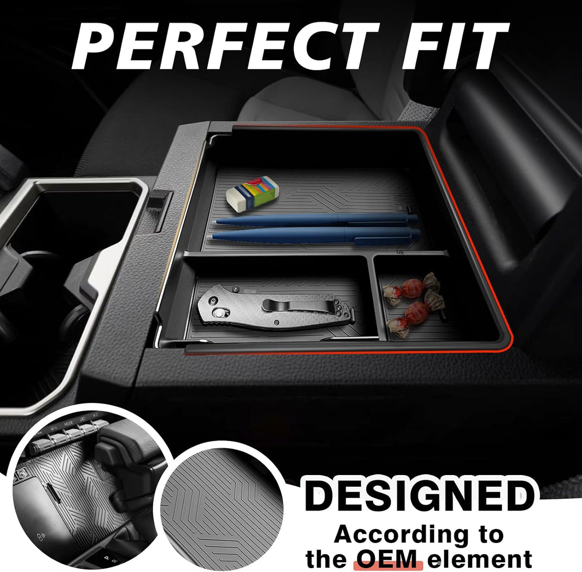 Muslogy 3PCS Console Organizer for 20252026 Toyota 4Runner Accessories