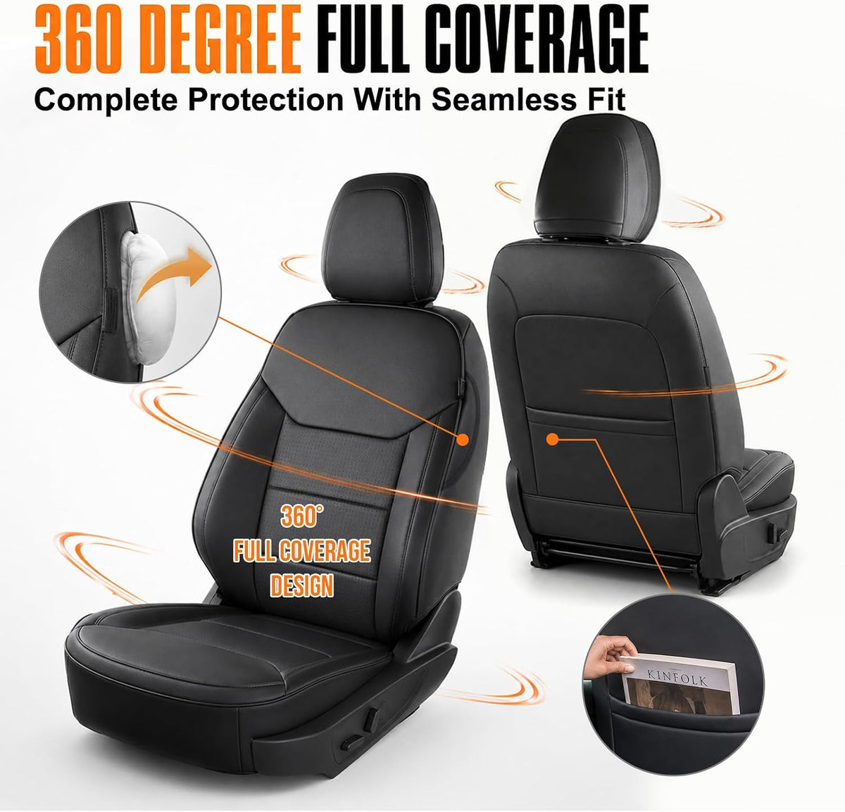 Mabett Seat Covers for 2022-2026 Maverick Accessories (Black)