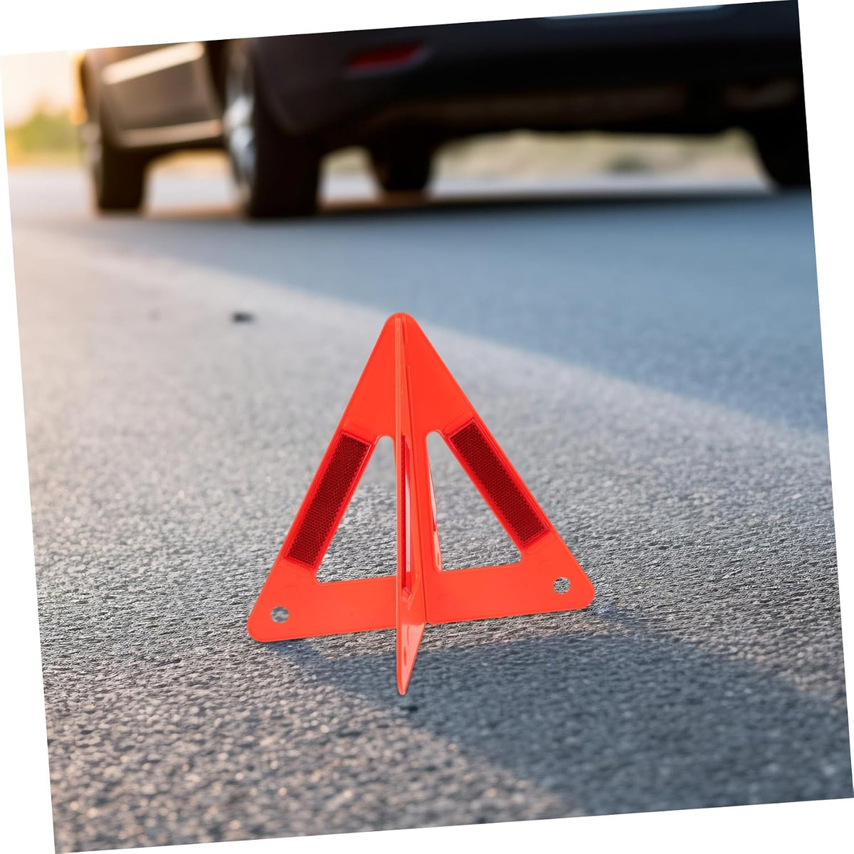 Vaguelly Triangle Frame Reflector Plastic Warning Triangles for Road Safety