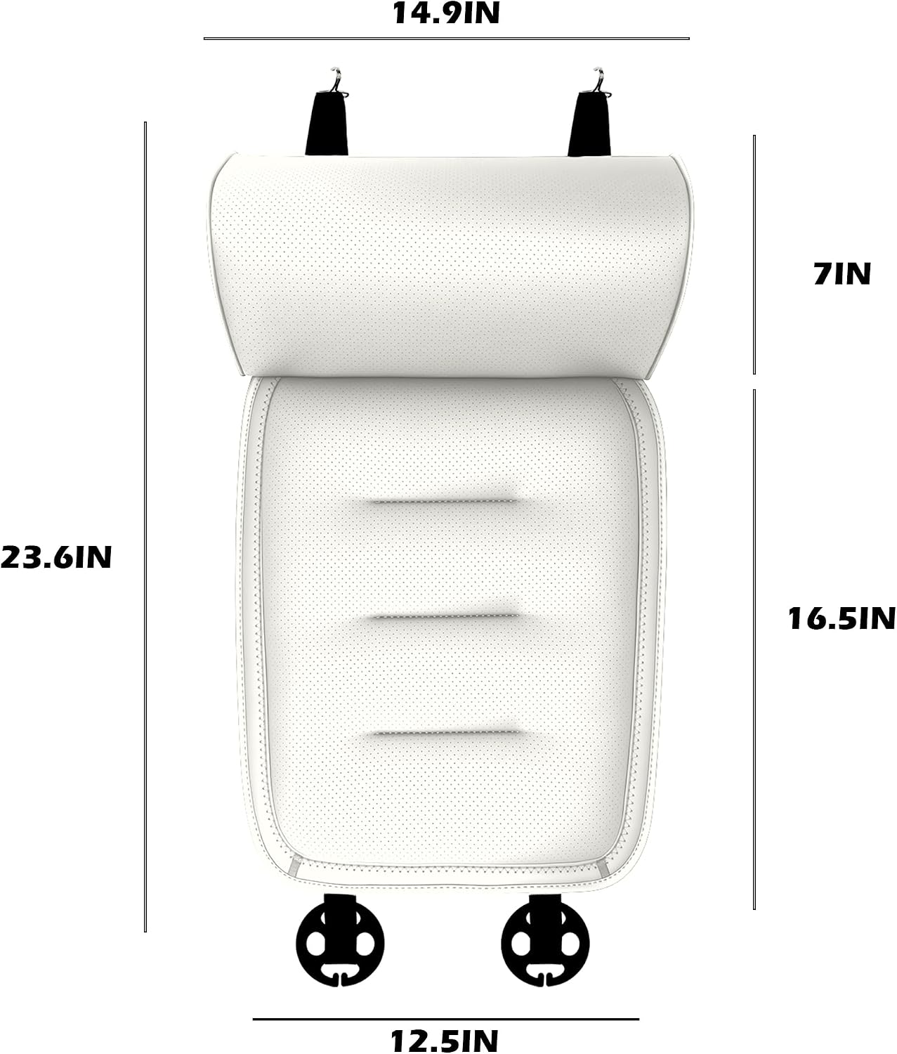 Car Seat Leg Extender Relieve Fatigue Car Seat Cushion with Leg Support for Long Driving, Memory Foam Legs Rest for Office Chairs Leg Support Cushion for Driver,Off White