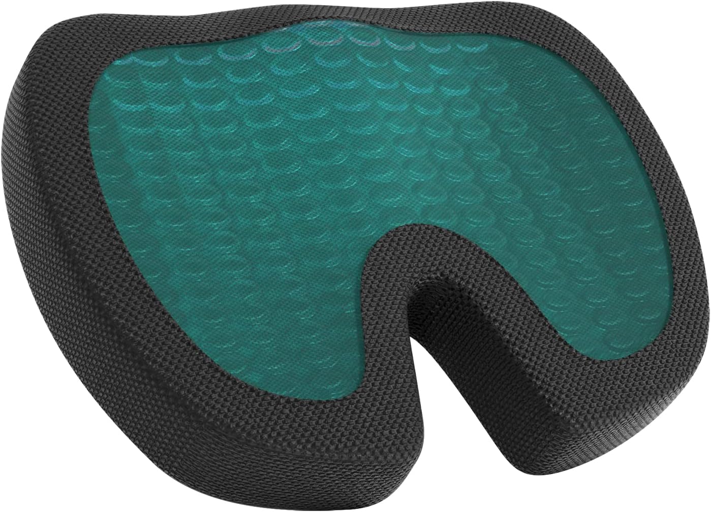 Amazon Basics Comfortable Seat Cushion &amp; Lumbar Support for Office Chairs, Gel Enhanced Memory Foam, Non-Slip, Cooling, Portable, Pack of 2, Rectangular, Black