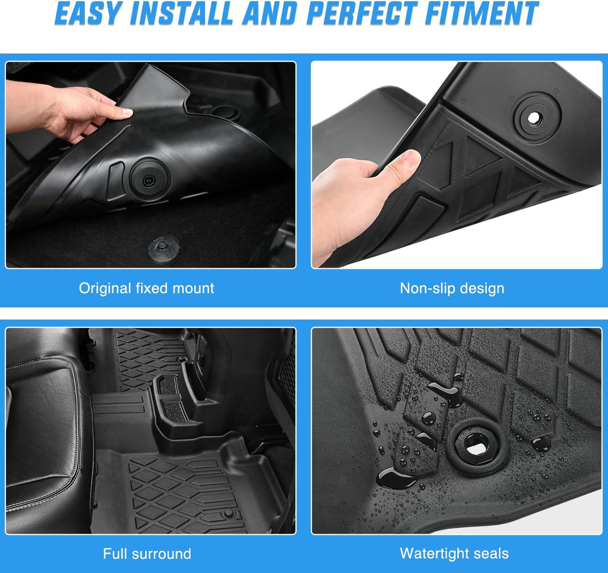 Nilight Floor Mats for Dodge Grand Caravan 7 Seats 2011-2021