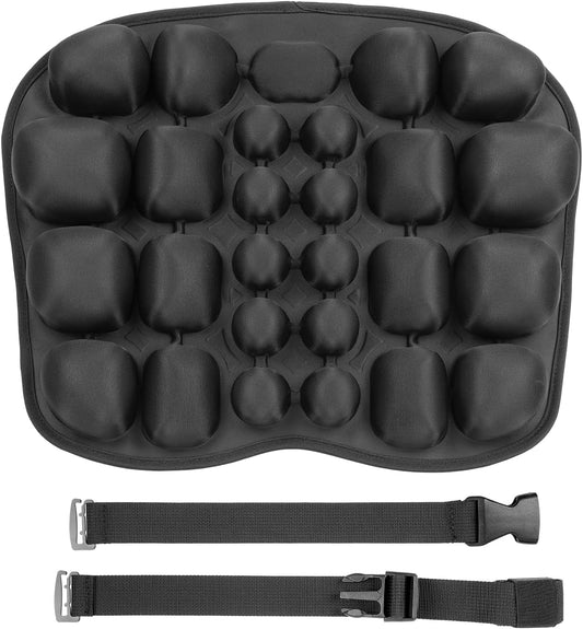 Inflatable Lumbar Support Pillow for Car & Office Chair - Tailbone Pain Relief Air Seat Cushion for Driver, Wheelchair, Airplane Seat, Travel - 17.7x14.3x2.0 Inches