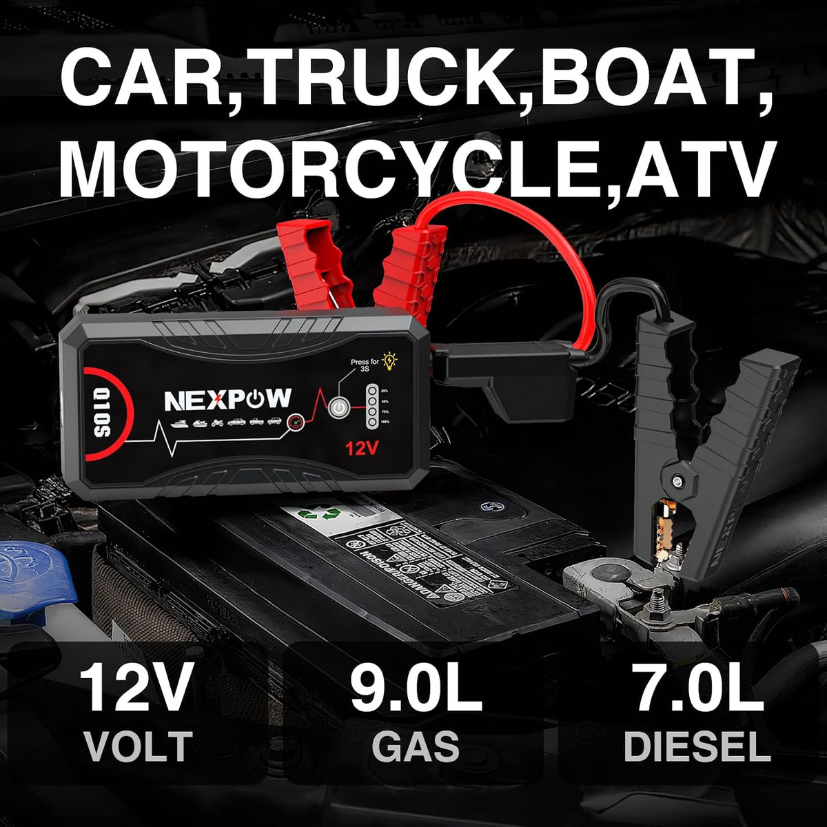 NEXPOW Car Jump Starter 2026 Upgraded Car Battery Jump Starter Pack