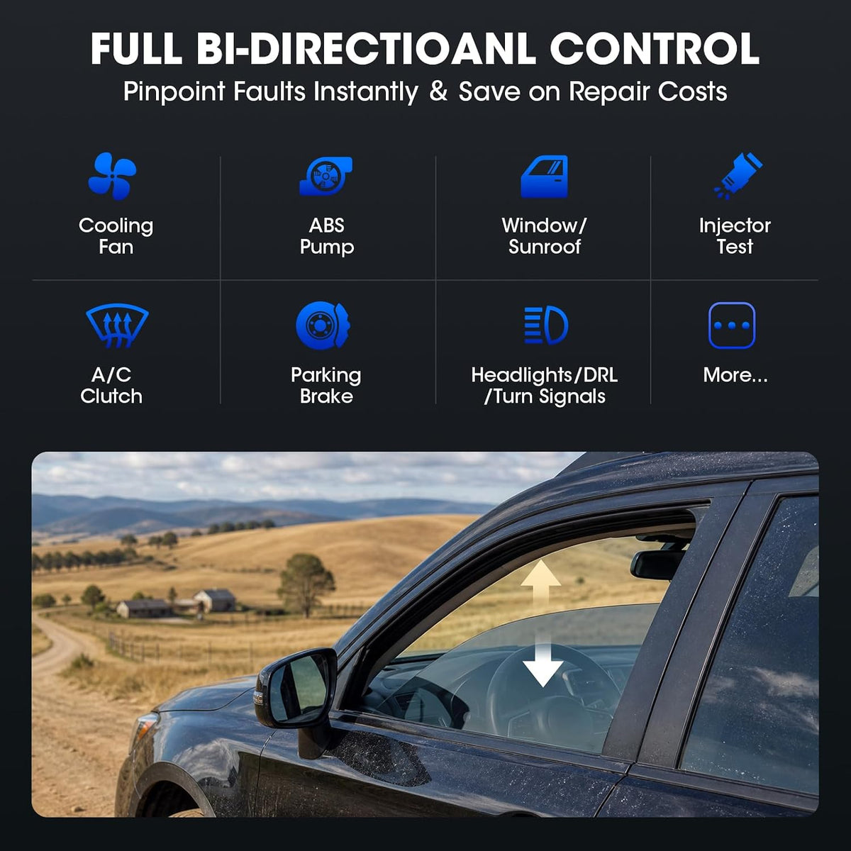 XTOOL IP616 Bidirectional Scan Tool, Full Systems OBD2 Scanner, 34+ Resets