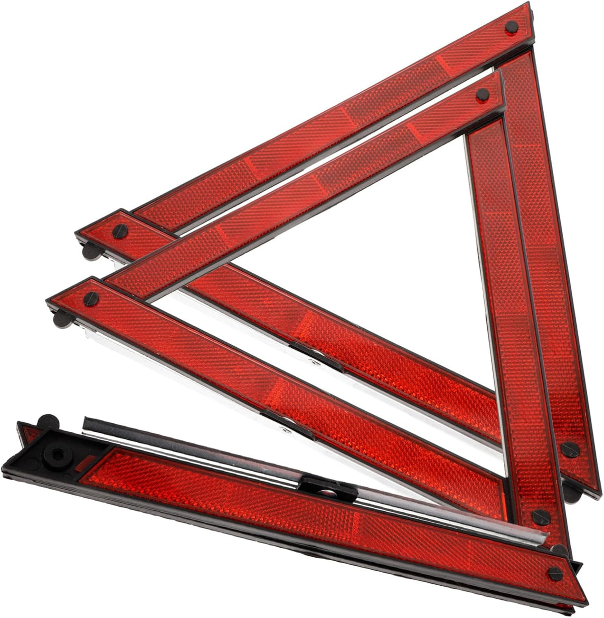 KICHOUSE Car Safety Triangles 3 Pack Reflective Road Triangle Kit for Traffic Safety Nighttime Visibility