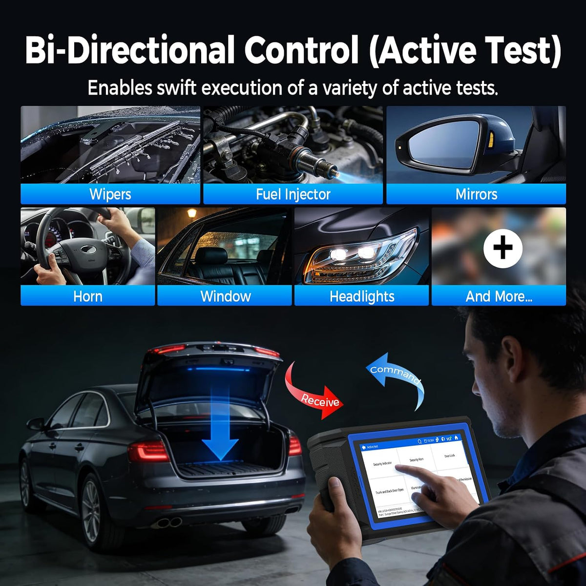 TOPDON X800BT OBD2 Scanner, Bidirectional Scan Tool, 34 Reset Service