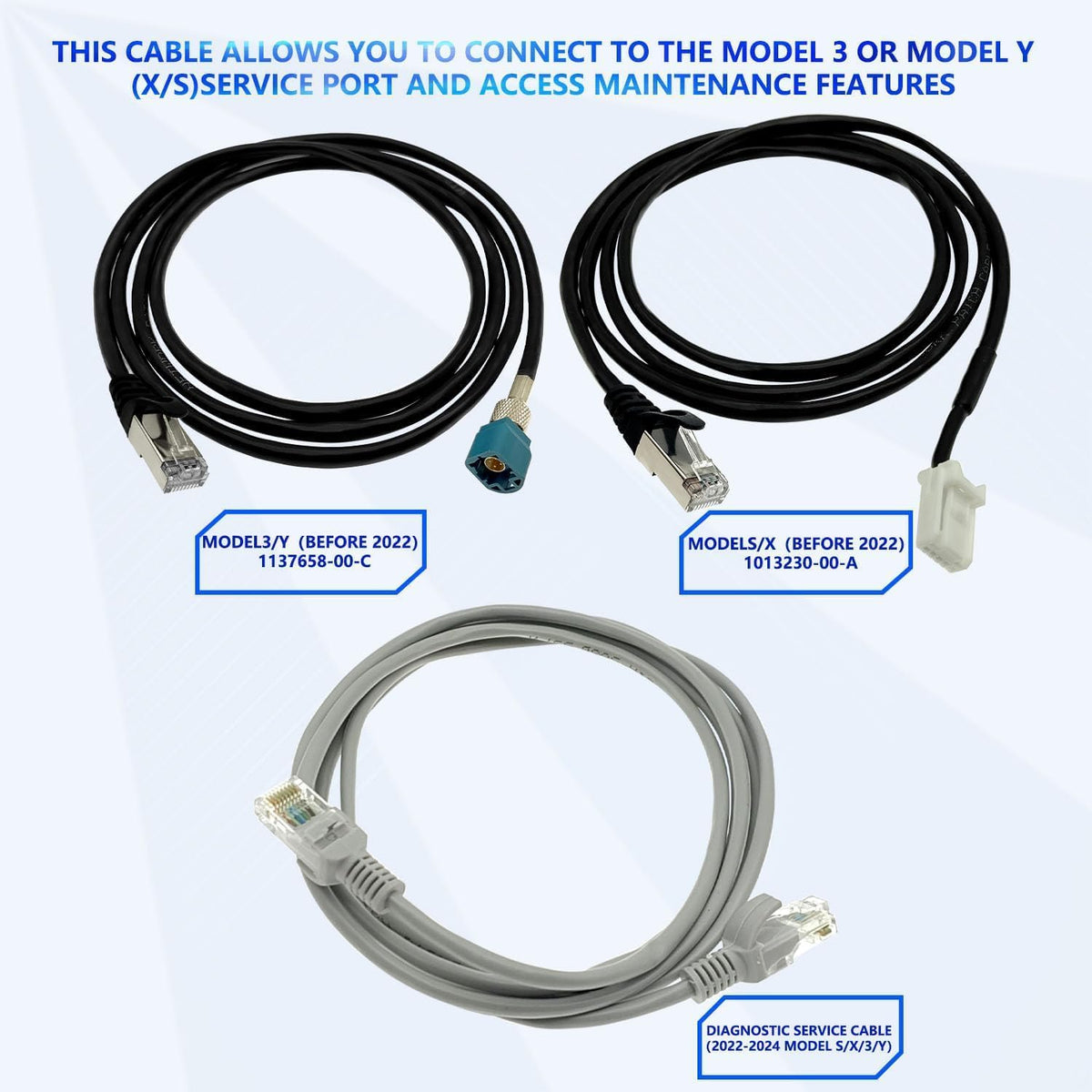 KTPROT 6 Pcs Diagnostic Cables Set for Tesla Model S 3 X Y