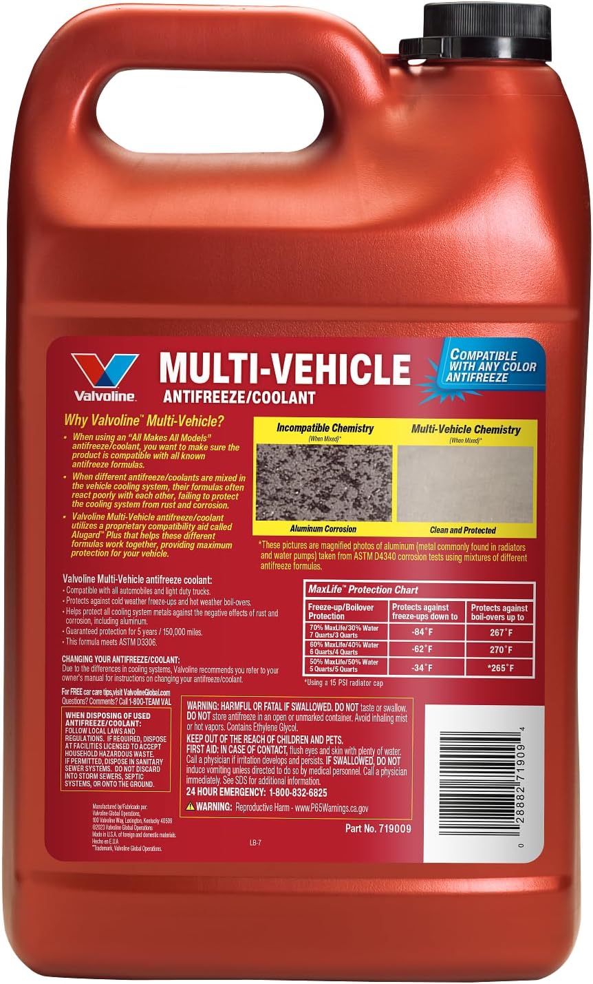 Valvoline Multi-Vehicle Concentrate Antifreeze Coolant 1 Gallon