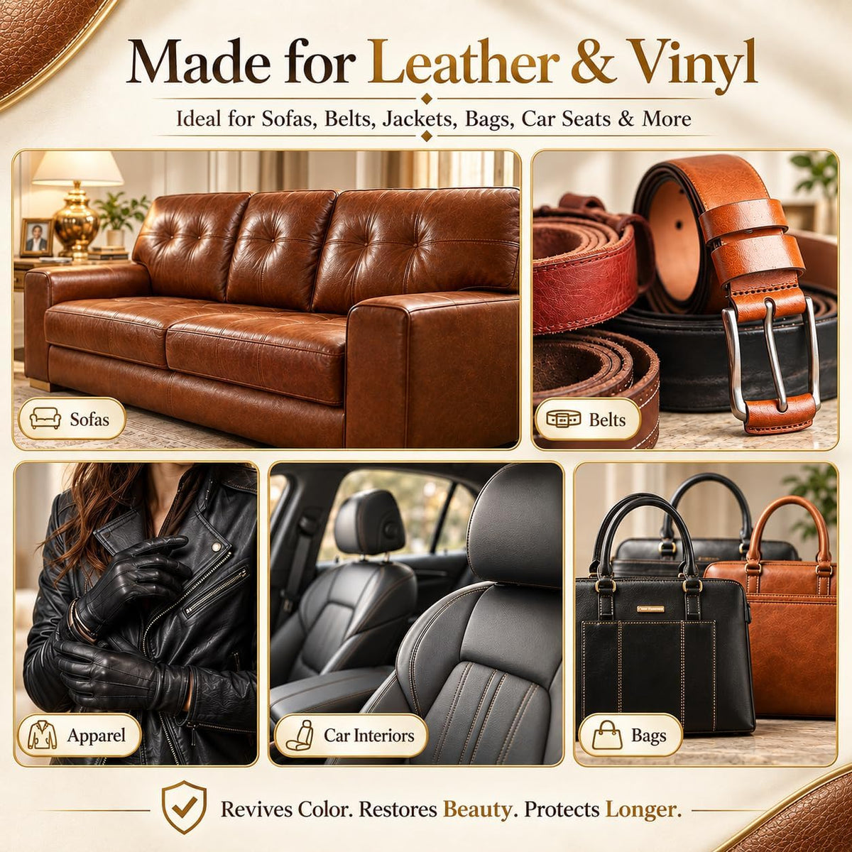 Leather Recoloring Balm, Leather Color Restorer, Leather Restorer for Couches, Leather Scratch Remover, Leather Scratch Repair, Leather Repair Kit for Furniture, Leather Dye (Gray)