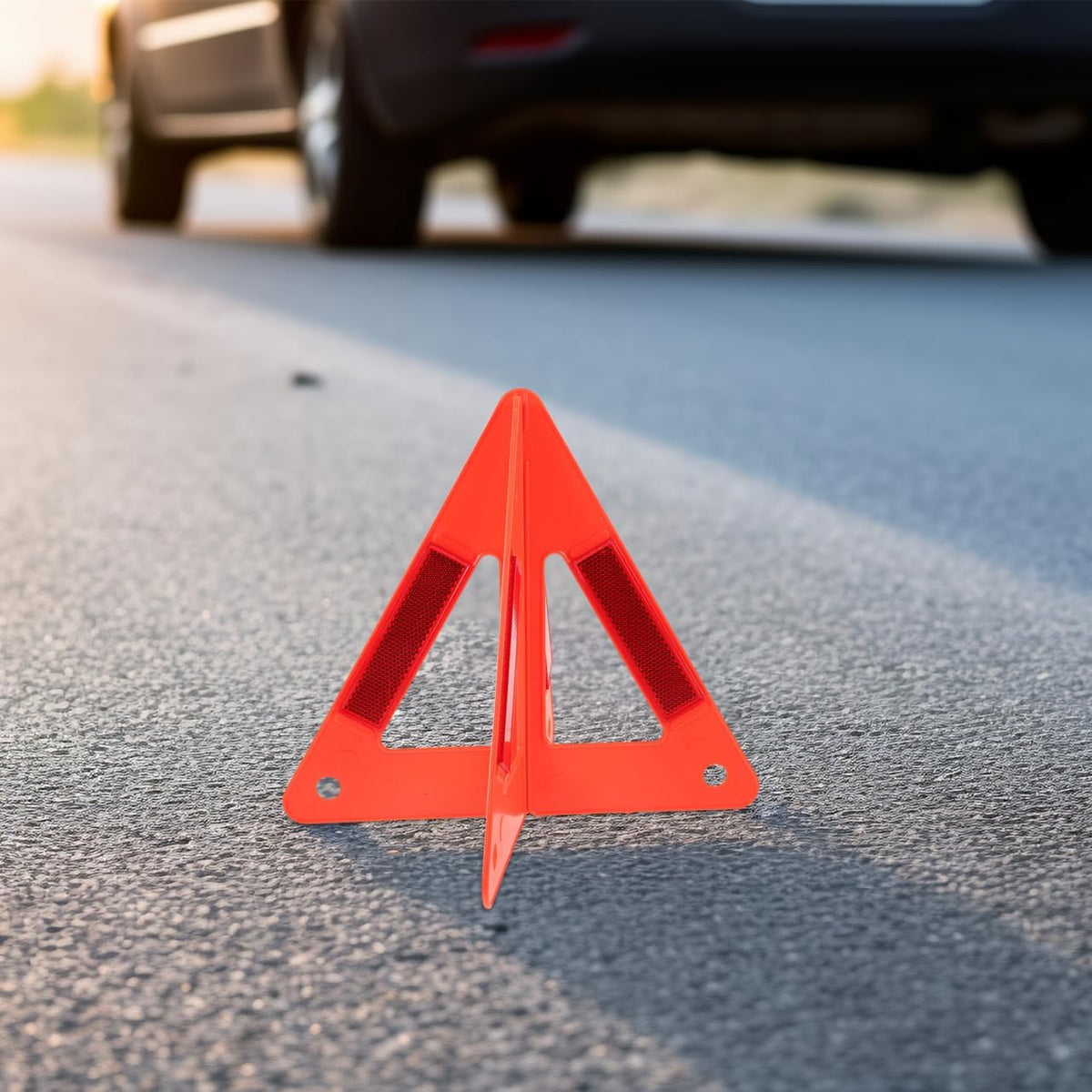 PRETYZOOM Portable Plastic Reflective Warning Triangle Road Safety for Cars