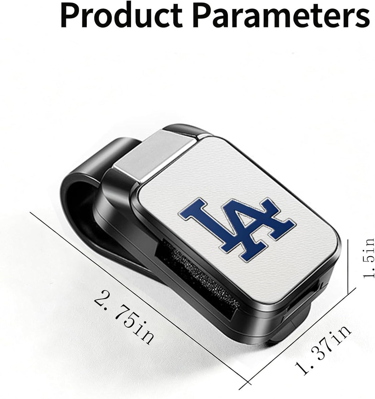 Car Sunglass Holder, Los Angeles Dodgers Universal Eyeglasses Hanger Mount for Car Sun Visor, Secure Glasses Storage Clip, Vehicle Interior Organizer Accessories