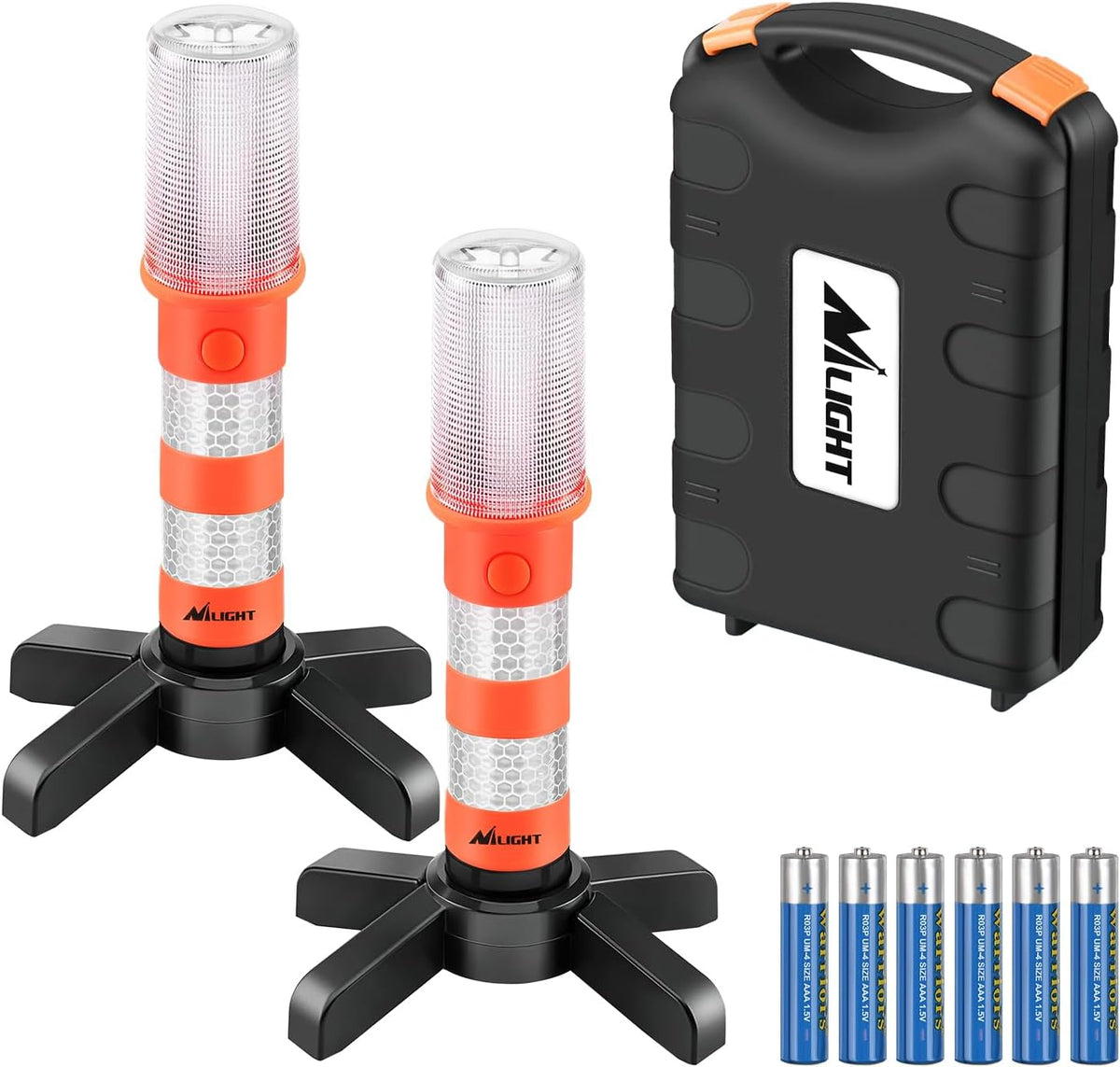 Nilight LED Emergency Roadside Lights for Car, Safety Strobe Lights-2 Pack