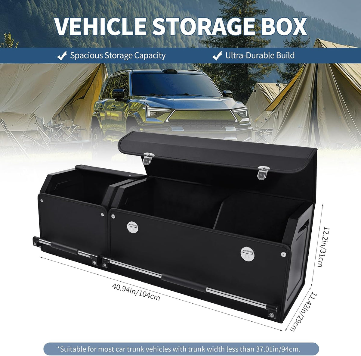 Leather Car Trunk Organizer SUV Trunk Organizer Car Trunk Storage Organizer