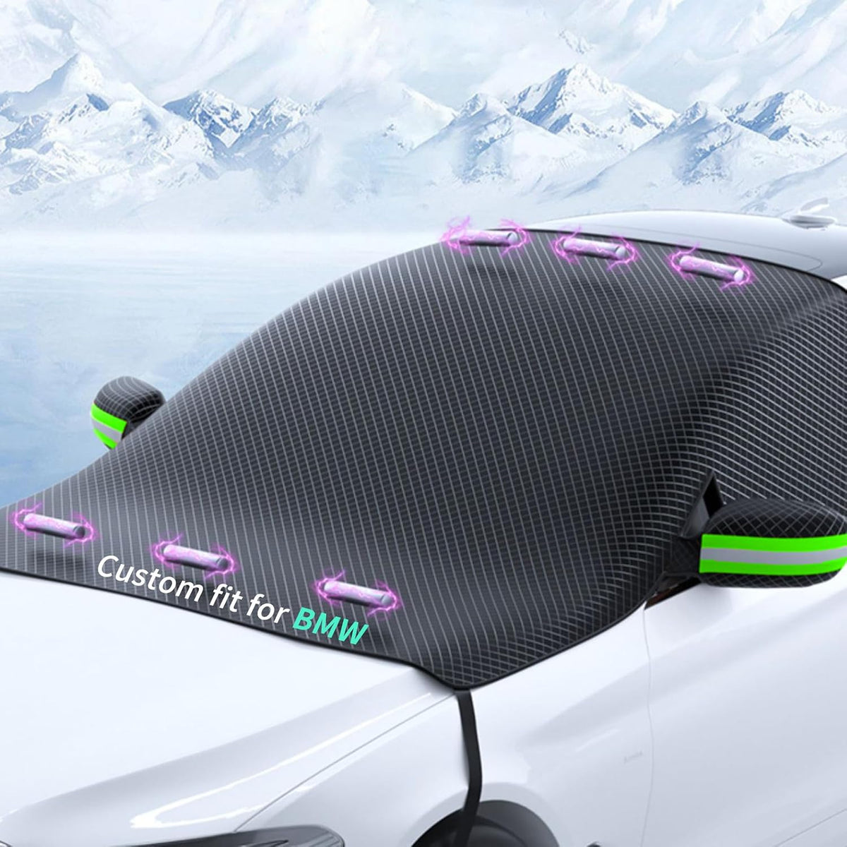 Custom fit for for BMW Windshield Snow Covers, 8 Layers WAaterproof Windproof Protection, UV, Winter Magnetic Windshield Frost Cover, for BMW Accessories (for BMW Z4)