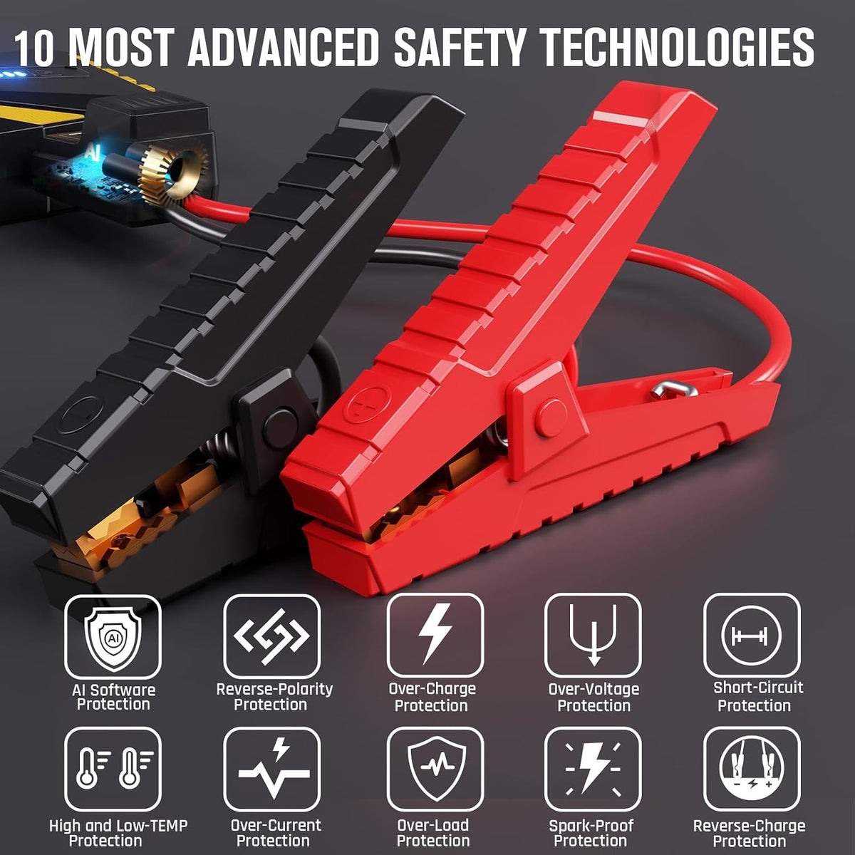 VTOMAN V10 Pro Jump Starter, 4500A Portable Car Starter and VTOMAN X1 Jump Starter with Air Compressor