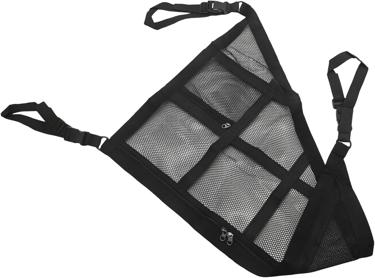Car Ceiling Cargo Net, Double-Layer Roof Storage Organizer for 3-Handle and 4-Handle Vehicles, Ideal for Road Trips and Camping