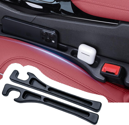 Roseye Car Seat Gap Filler 2-Pack - Universal Seat Gap Organizer to Stop Items Falling Between Seats, Car Essentials Accessories with Phone Holder
