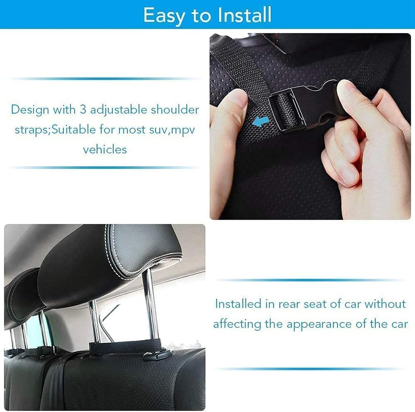 AOPHY Trunk Organizer for Car, Large Capacity Car Organizers and Storage with 9 Pockets, Waterproof Backseat Hanging Organizer for SUV, Truck, MPV, Interior Accessories for Men and Women