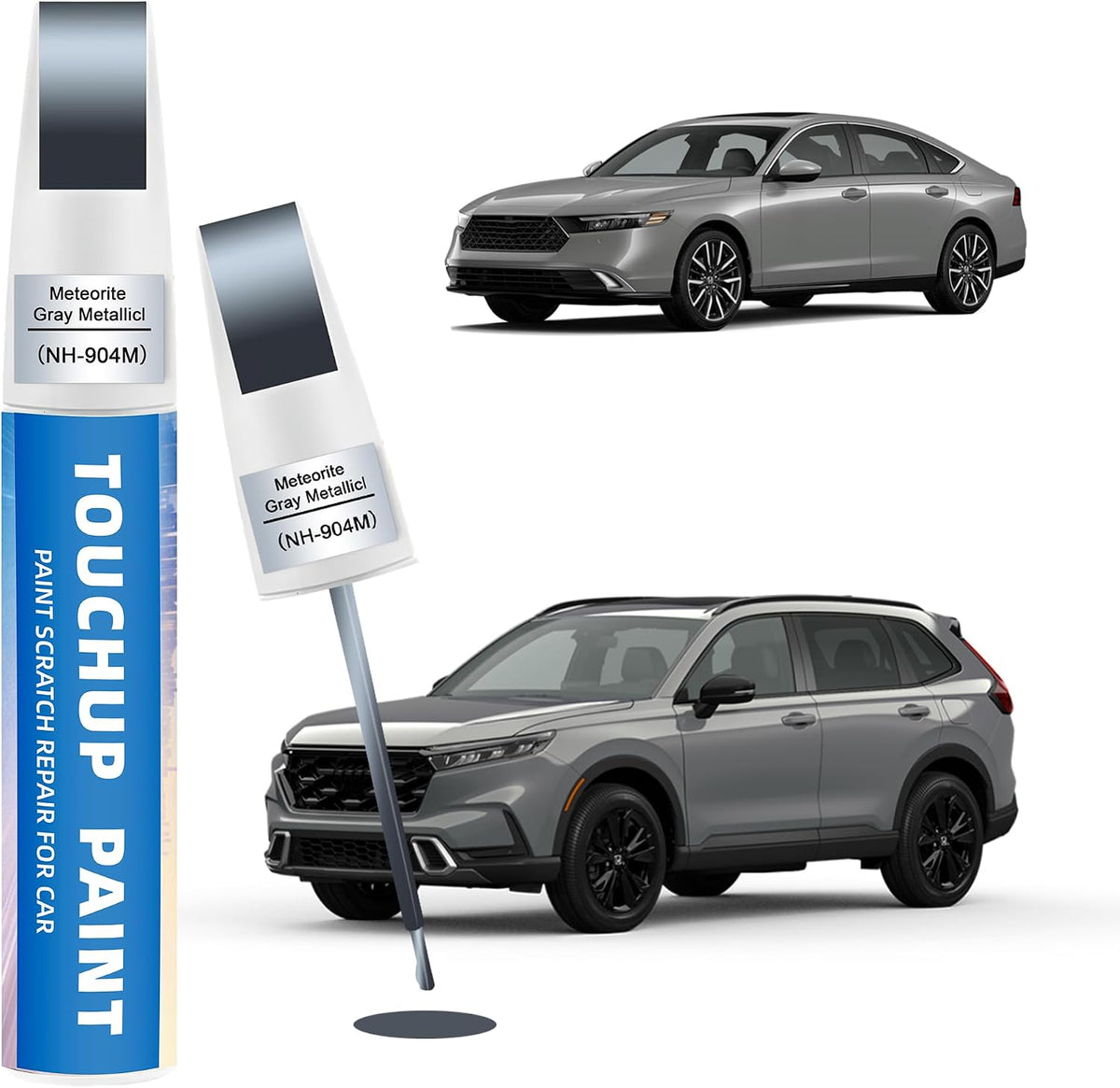 Meteorite Grey Metallic Touch Up Paint 2-in-1 Scratch Repair Pen for Honda