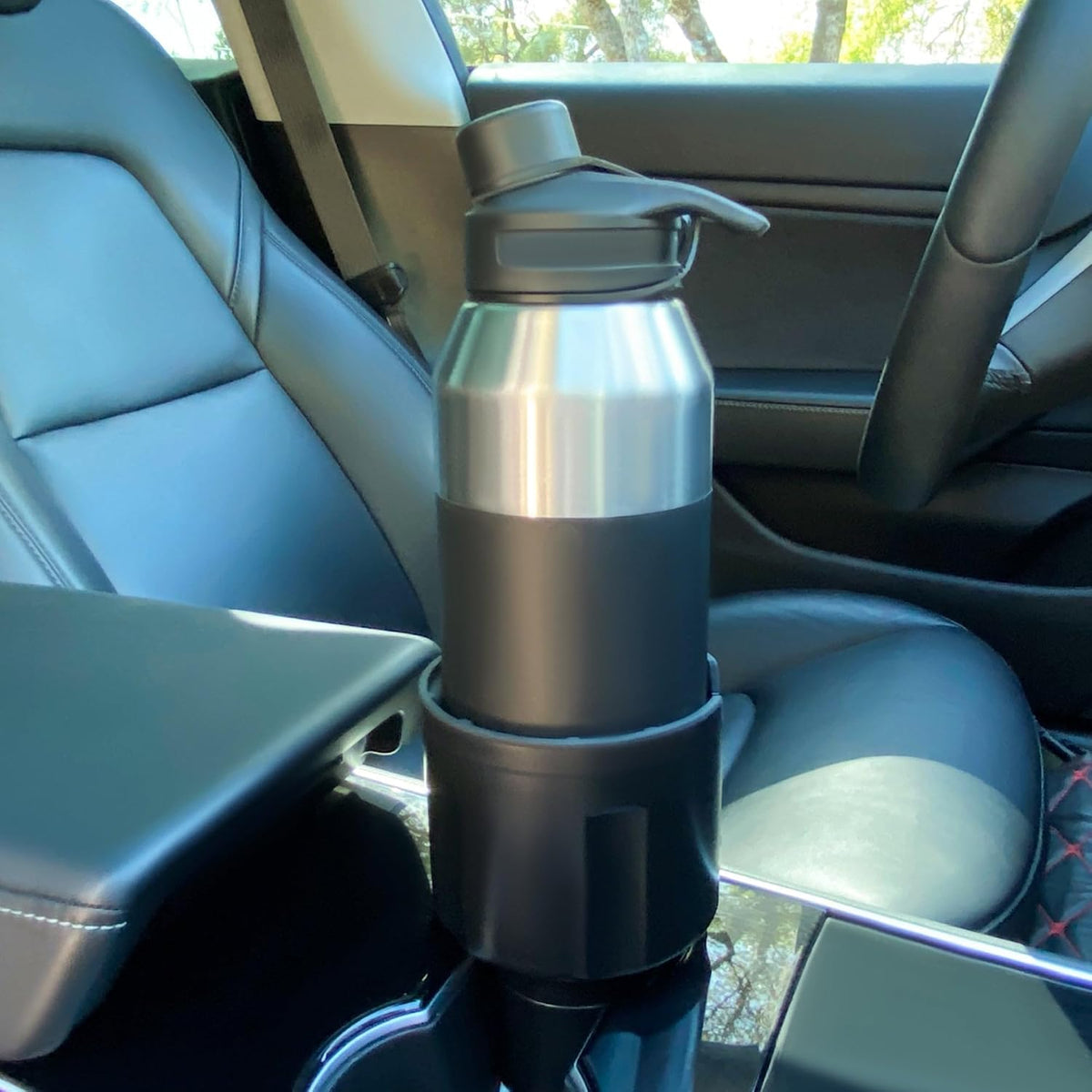 Swigzy Car Cup Holder Expander, Water Bottle Adapter Extender Insert, Black