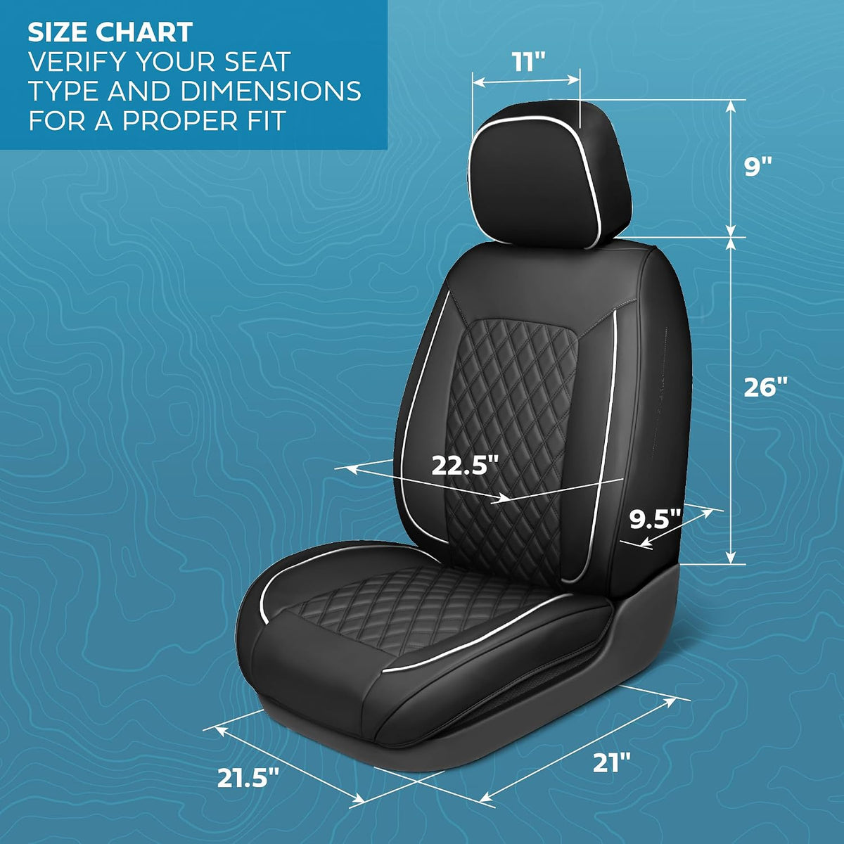 MotorBox TrimLine Pearl Leather Seat Covers for Cars & SUVs