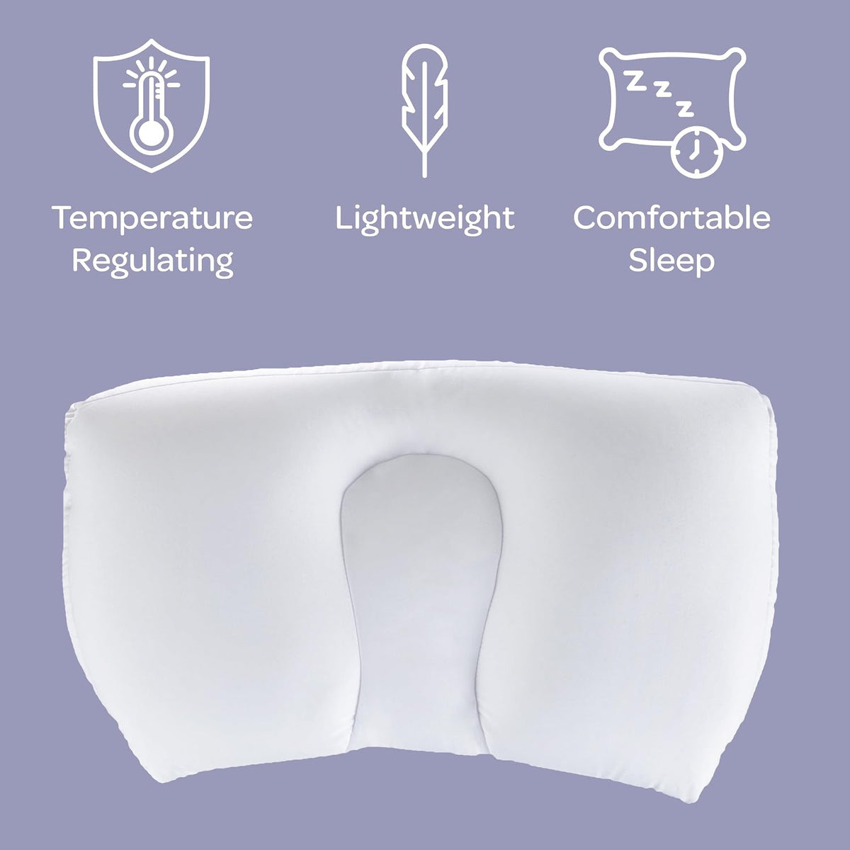 Bluestone Microbead Neck Pillows for Sleeping, White, Set of 2, 20.5”x11”x4”