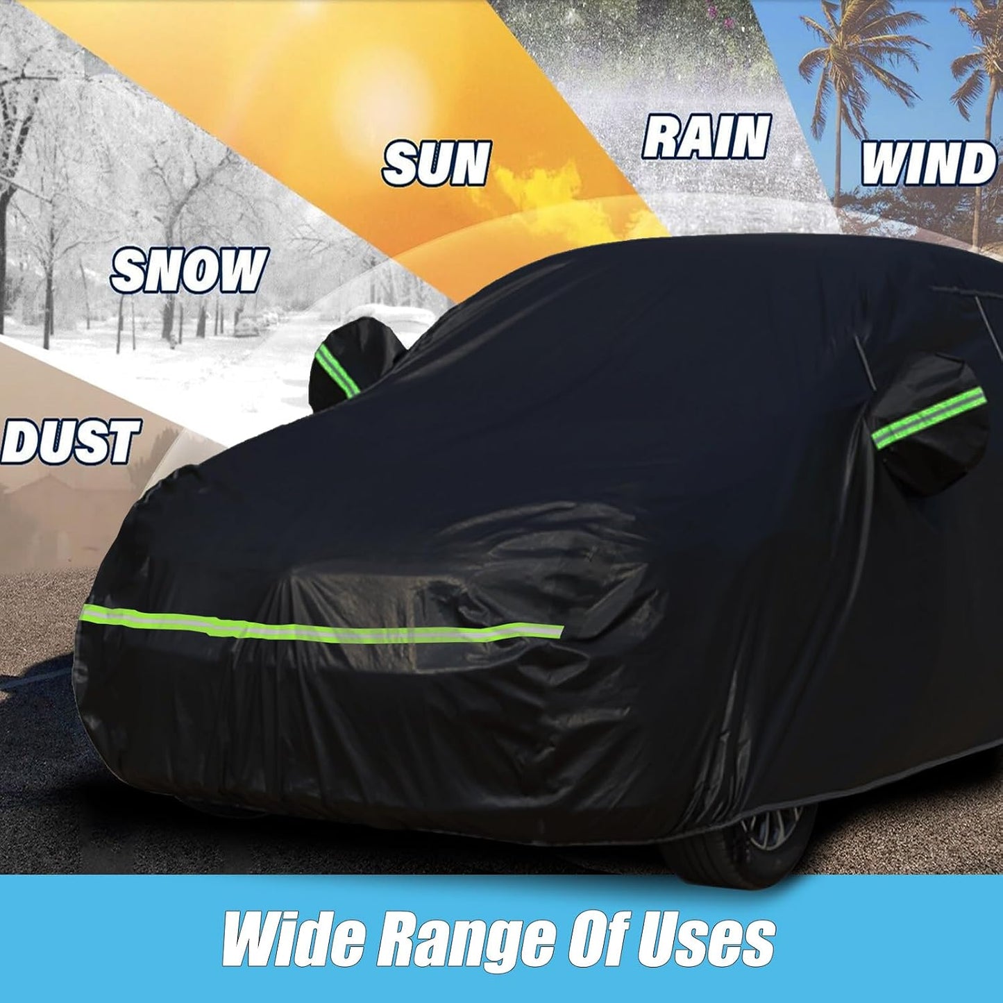 Waterproof Car Covers Fit for 2010-2023 Chevy Camaro(Black) Custom Heavy Duty Waterproof All Weather Protection Outdoor