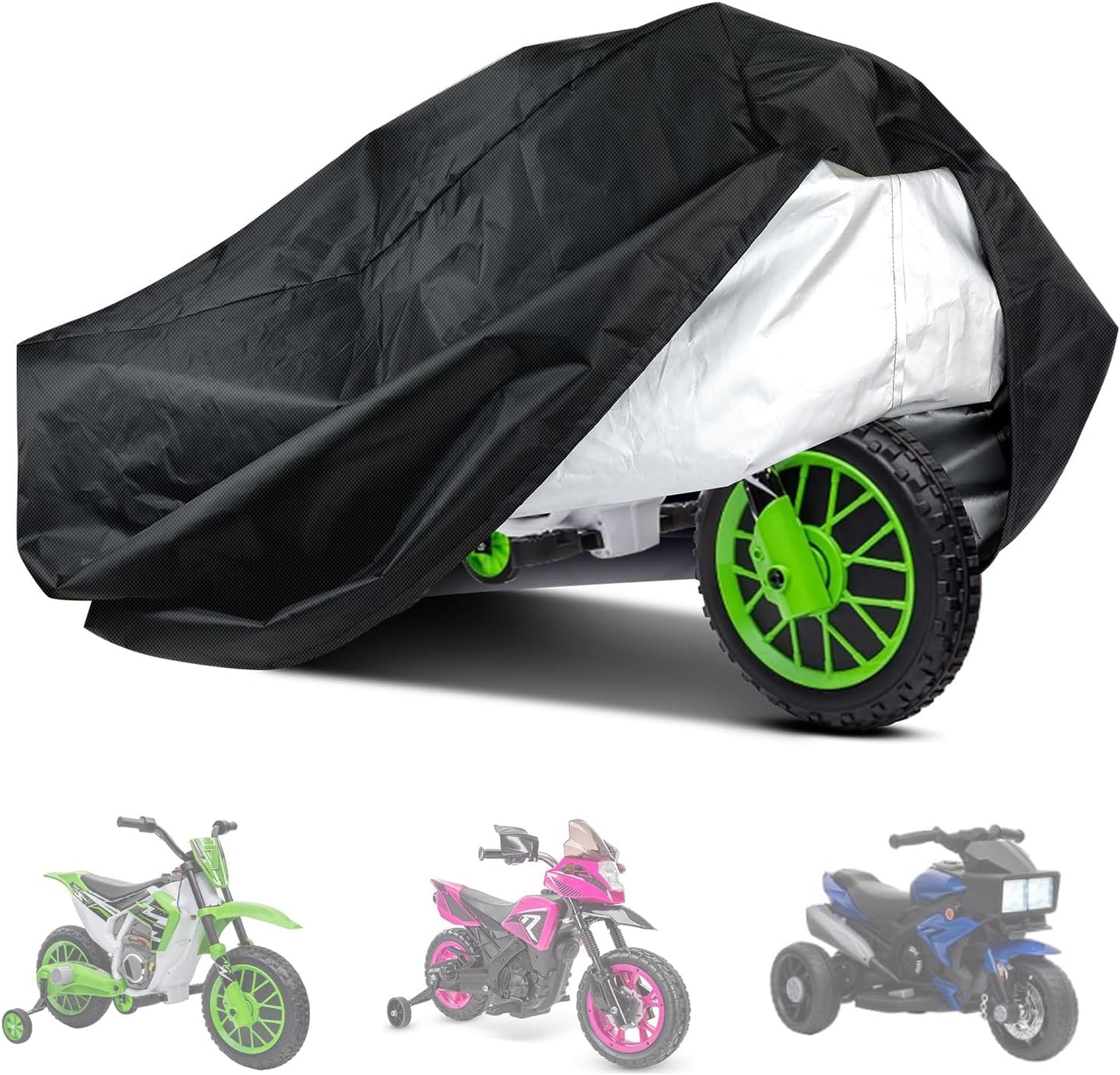 Kids Motorcycle Bike Cover - Waterproof Oxford Fabric Toddler Motorcycle Cover, Protection Universal Children's Electric Kids Motorcycle Cover - Universal Fit, Water Resistant (41 x 25 x 33 Inches)