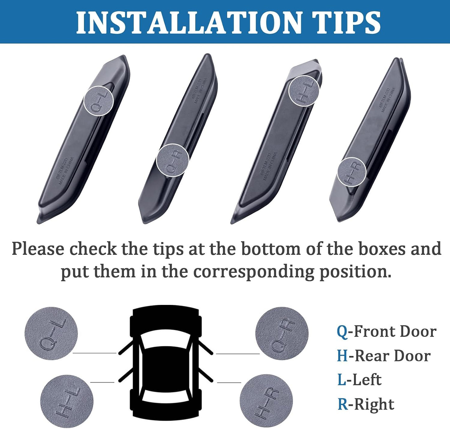 TOPINSTALL 4 Doors Handle Storage Box Compatible with Ford Bronco 2021-2026 Accessories, Phone Holder Front and Rear Door Grab Handle Pocket Storage ABS Plastic-4PCS (Not for Sport Model)