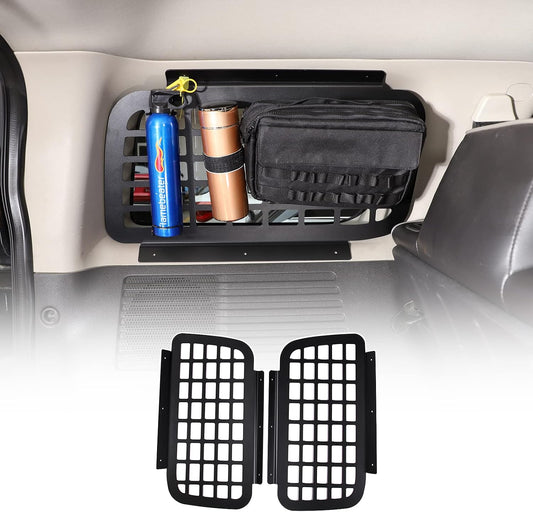 Rear Window Molle Panel for Hummer H3 2005-2009 Modular Storage Panel System Rear Window Storage Panel Kit Rear Trunk Side Window Shelf Debris Rack Trunk Storage Panel Interior Luggage Storage Carrie