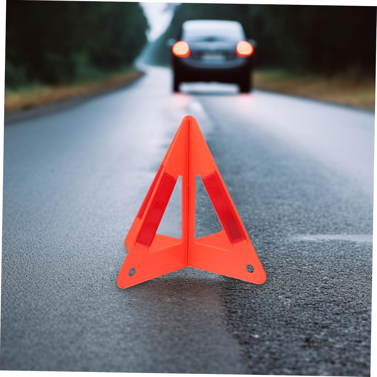 ULTECHNOVO 2sets Reflective Safety Triangles for Car Roadside Emergency Warning Signs High Visibility Compact Storage for Vehicles