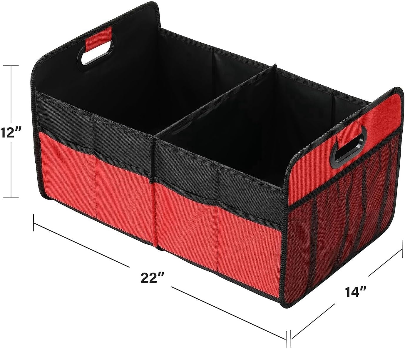 Car Trunk Storage Box, Collapsible Organizer, Foldable Trunk Storage Box with Multiple Compartments - Durable, Water-Resistant for Car Storage, Toys, Groceries and Emergency Gear